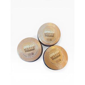 3X Maybelline New York Dream Matte Mousse Honey Beige Medium 4 0.64oz/18g, New